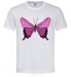 Men's T-Shirt Purple butterfly White фото