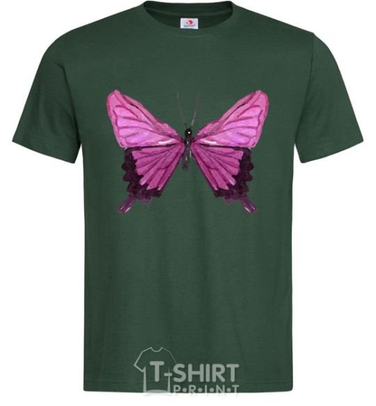 Men's T-Shirt Purple butterfly bottle-green фото