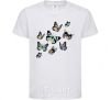 Kids T-shirt A drawing of butterflies White фото