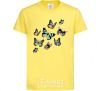 Kids T-shirt A drawing of butterflies cornsilk фото