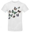 Men's T-Shirt A drawing of butterflies White фото