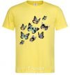 Men's T-Shirt A drawing of butterflies cornsilk фото