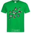 Men's T-Shirt A drawing of butterflies kelly-green фото