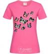 Women's T-shirt A drawing of butterflies heliconia фото