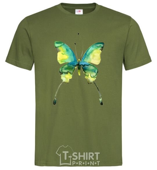 Men's T-Shirt Yellow butterfly millennial-khaki фото