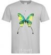 Men's T-Shirt Yellow butterfly grey фото