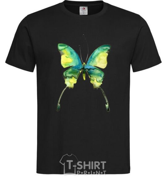 Men's T-Shirt Yellow butterfly black фото