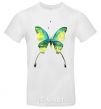 Men's T-Shirt Yellow butterfly White фото