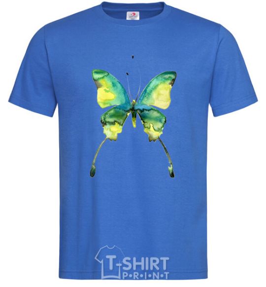 Men's T-Shirt Yellow butterfly royal-blue фото