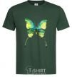 Men's T-Shirt Yellow butterfly bottle-green фото