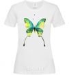 Women's T-shirt Yellow butterfly White фото