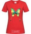 Women's T-shirt Yellow butterfly red фото