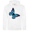 Men`s hoodie Acid butterfly White фото