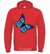 Men`s hoodie Acid butterfly bright-red фото