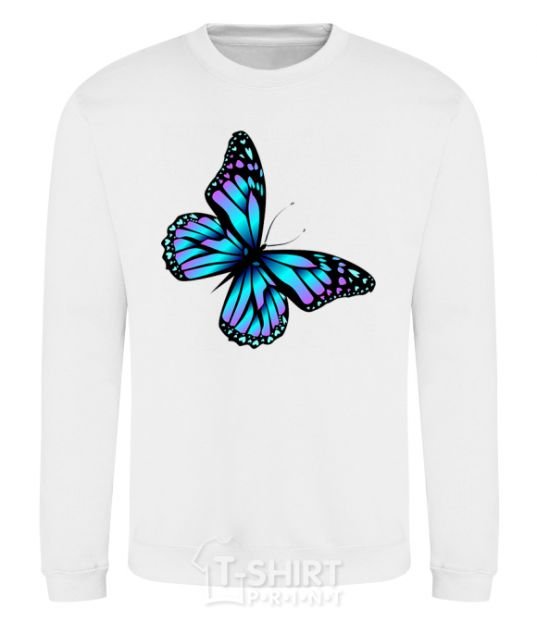 Sweatshirt Acid butterfly White фото