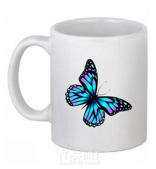 Ceramic mug Acid butterfly White фото