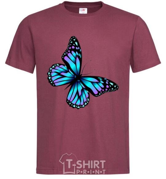 Мужская футболка Acid butterfly Бордовый фото
