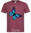 Men's T-Shirt Acid butterfly burgundy фото