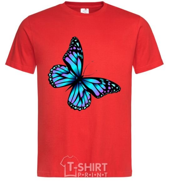 Мужская футболка Acid butterfly Красный фото