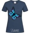 Women's T-shirt Acid butterfly navy-blue фото