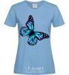 Women's T-shirt Acid butterfly sky-blue фото