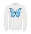 Sweatshirt A soft blue butterfly White фото