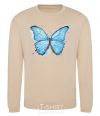 Sweatshirt A soft blue butterfly sand фото