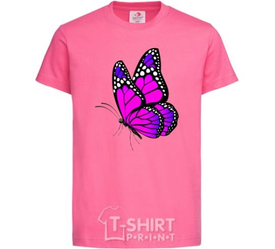 Kids T-shirt A bright pink butterfly heliconia фото