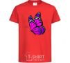 Kids T-shirt A bright pink butterfly red фото