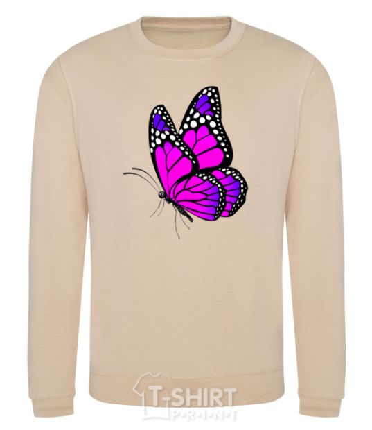 Sweatshirt A bright pink butterfly sand фото