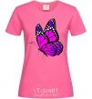 Women's T-shirt A bright pink butterfly heliconia фото