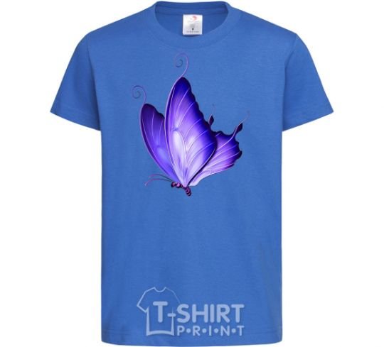 Kids T-shirt Flying butterfly royal-blue фото