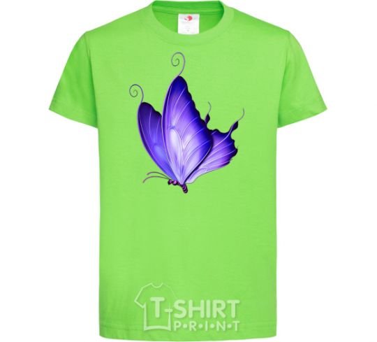 Kids T-shirt Flying butterfly orchid-green фото