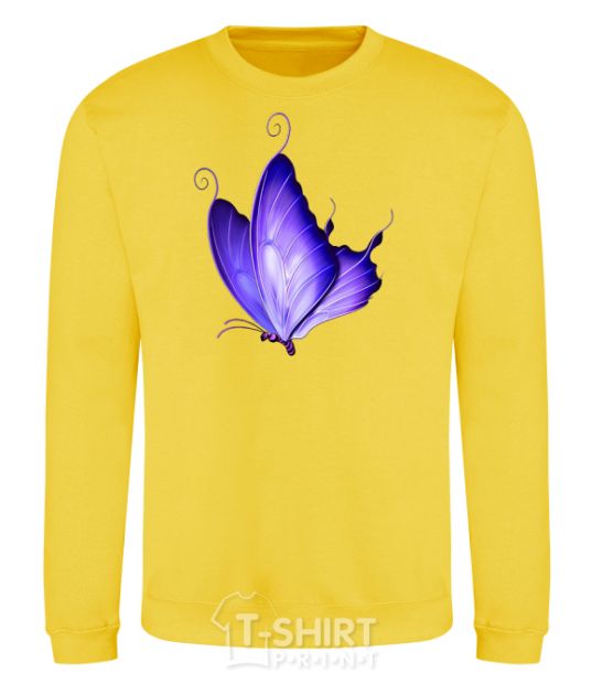 Sweatshirt Flying butterfly yellow фото