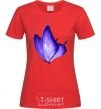 Women's T-shirt Flying butterfly red фото