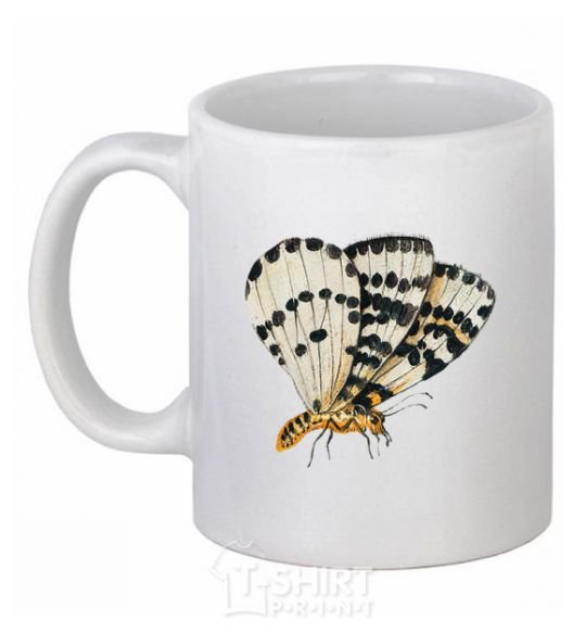 Ceramic mug Realistic butterfly White фото