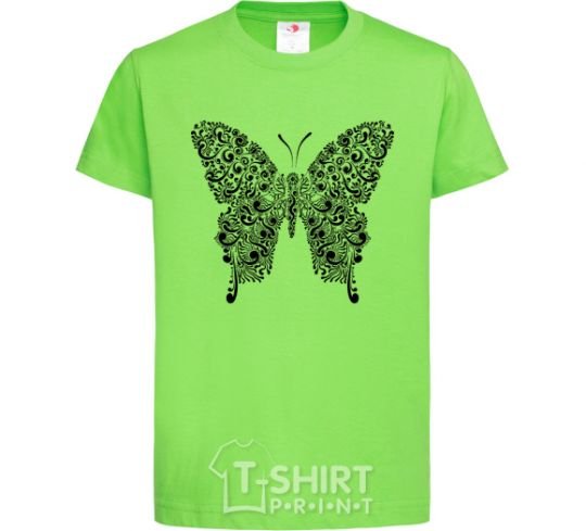 Kids T-shirt Butterfly pattern orchid-green фото