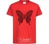 Kids T-shirt Butterfly pattern red фото
