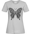 Women's T-shirt Butterfly pattern grey фото