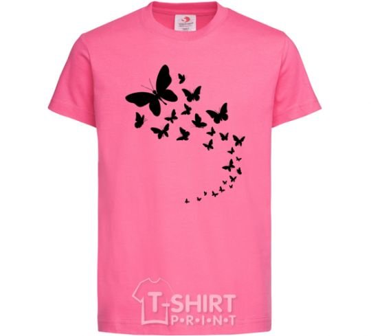 Kids T-shirt Butterflies in flight heliconia фото