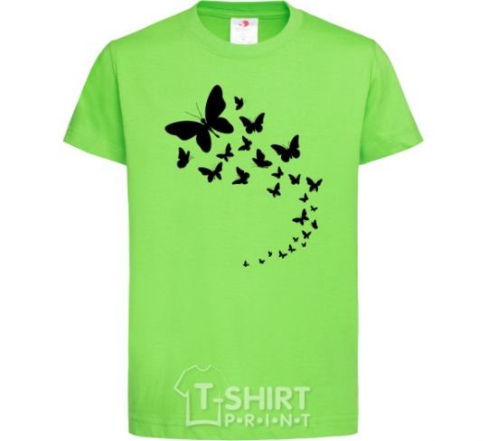 Kids T-shirt Butterflies in flight orchid-green фото