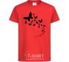 Kids T-shirt Butterflies in flight red фото