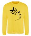 Sweatshirt Butterflies in flight yellow фото