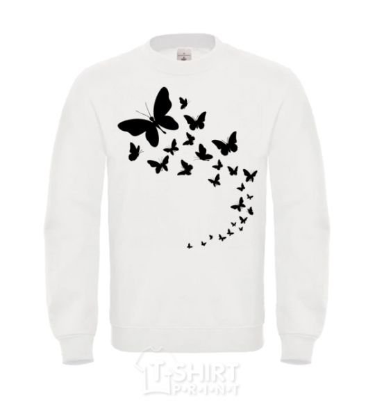 Sweatshirt Butterflies in flight White фото