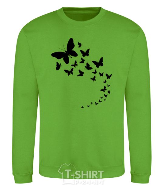 Sweatshirt Butterflies in flight orchid-green фото