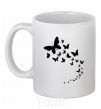 Ceramic mug Butterflies in flight White фото