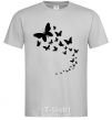 Men's T-Shirt Butterflies in flight grey фото