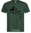 Men's T-Shirt Butterflies in flight bottle-green фото