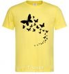 Men's T-Shirt Butterflies in flight cornsilk фото