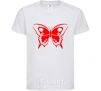 Kids T-shirt Red butterfly White фото